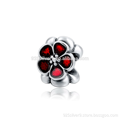 flower pattern hot new products for 925 sterling sliver bracelets beads charm bracelets